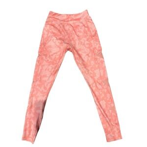 HUK women's Leggings Coral Size Small Mesh Cut Outs